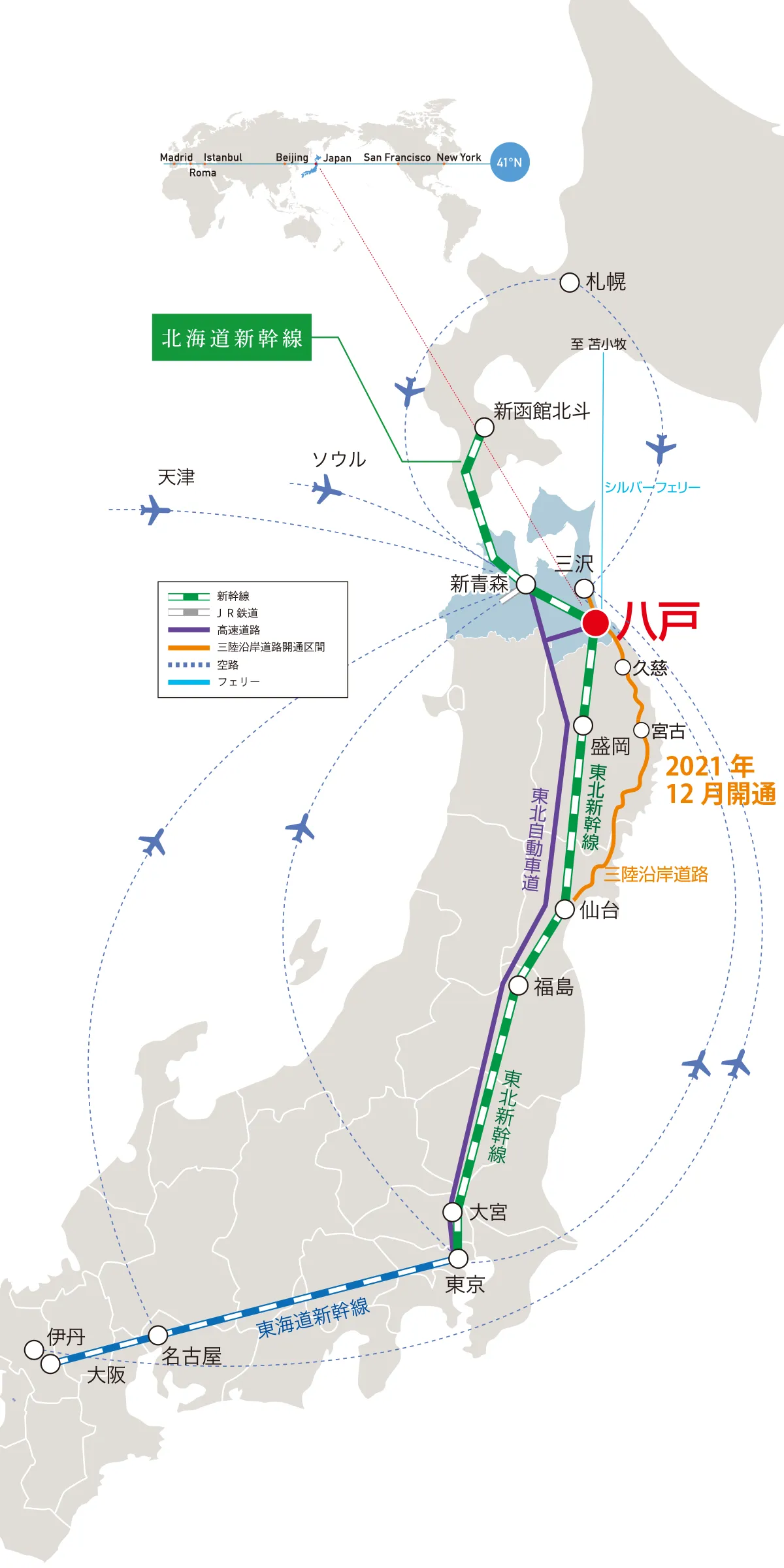 ノンストレスの直結最短距離